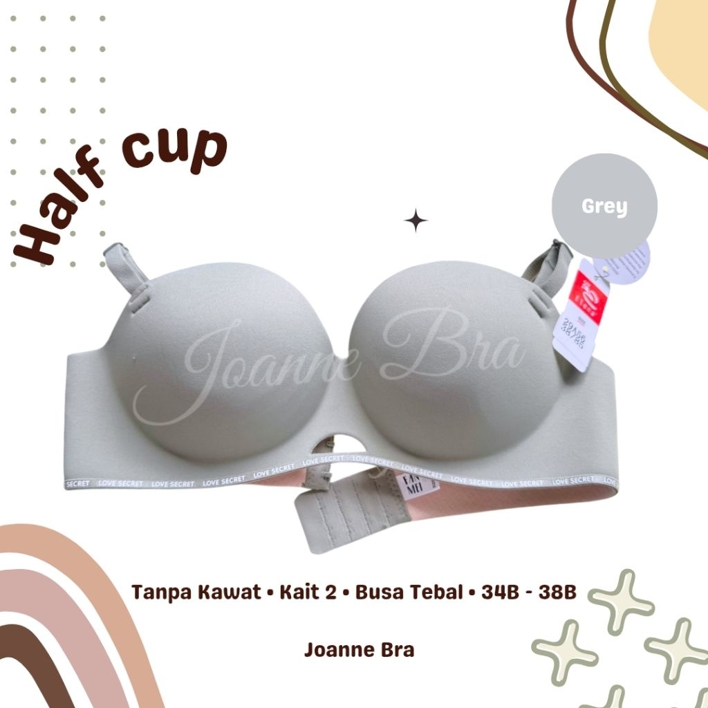 Elena x FAN MEI Bra BH Busa Tebal Tanpa Kawat Cup B Medium E 29A56 - 34B - 38B - Bra Half Cup Lembut