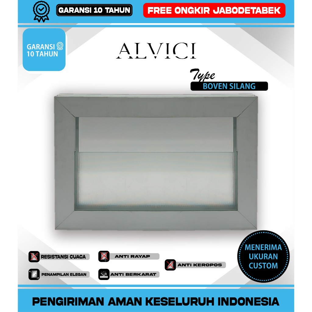 Jendela Boven Silang Jendela Boven Minimalis Modern UPVC Boven Kamar Tidur ALVICI