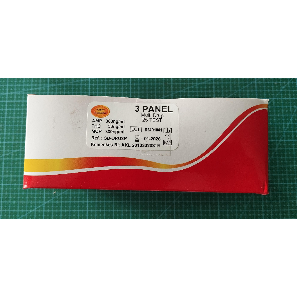 Tes Narkoba- 3P GLORY Multi drug of abuse 3 Parameter urine test (AMP-MOP-THC)
