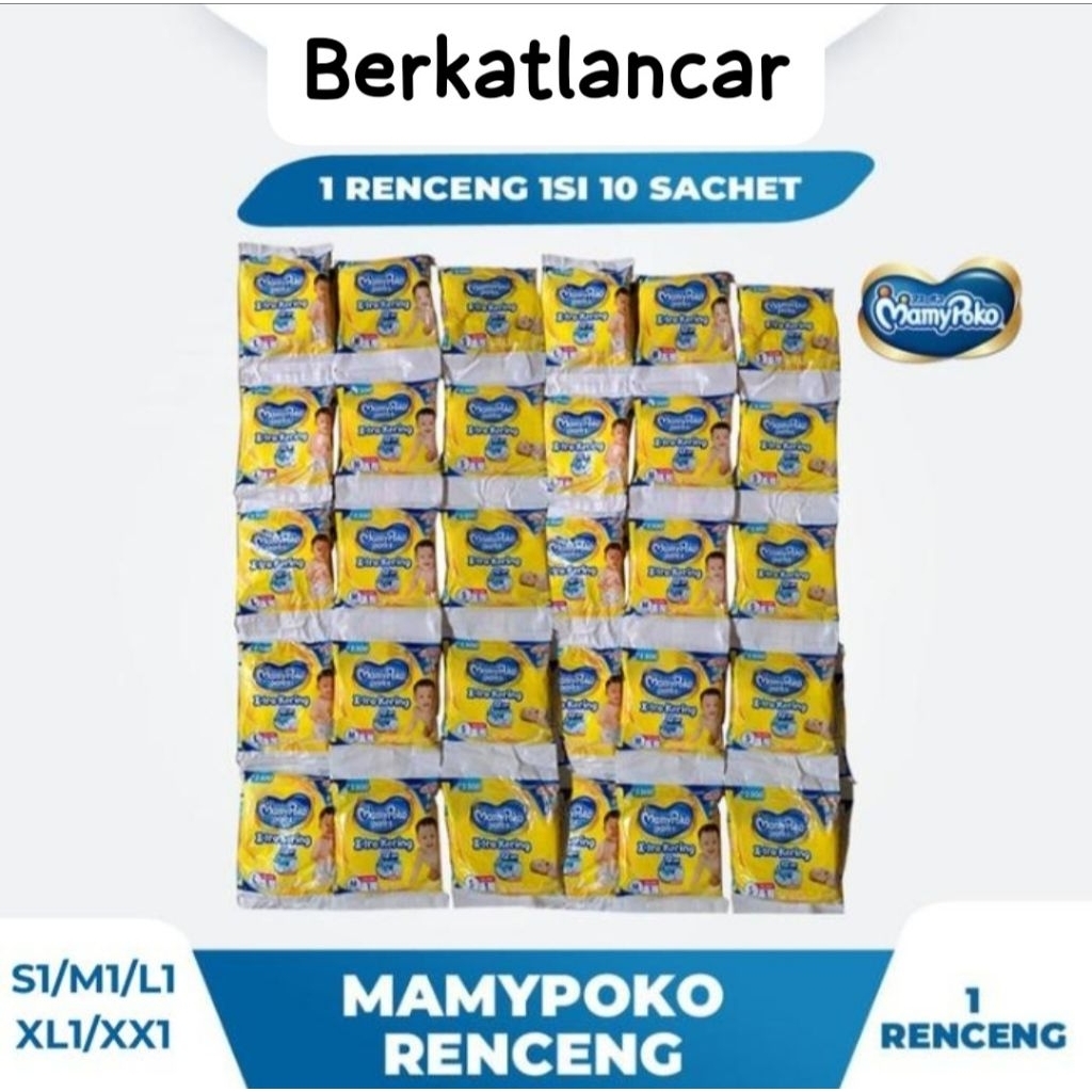 Mamypoko pants xtra kering renceng S/M/L/XL/XXL 1 renceng isi 10 pcs / mamipoko renceng / mamipoko p