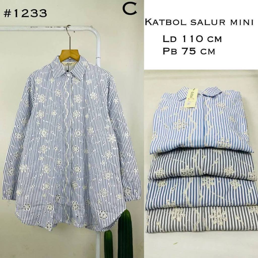 ATASAN KATBOL KEKINIAN / ATASAN DUBAI / KEMEJA WANITA SALUR / ATASAN SALUR