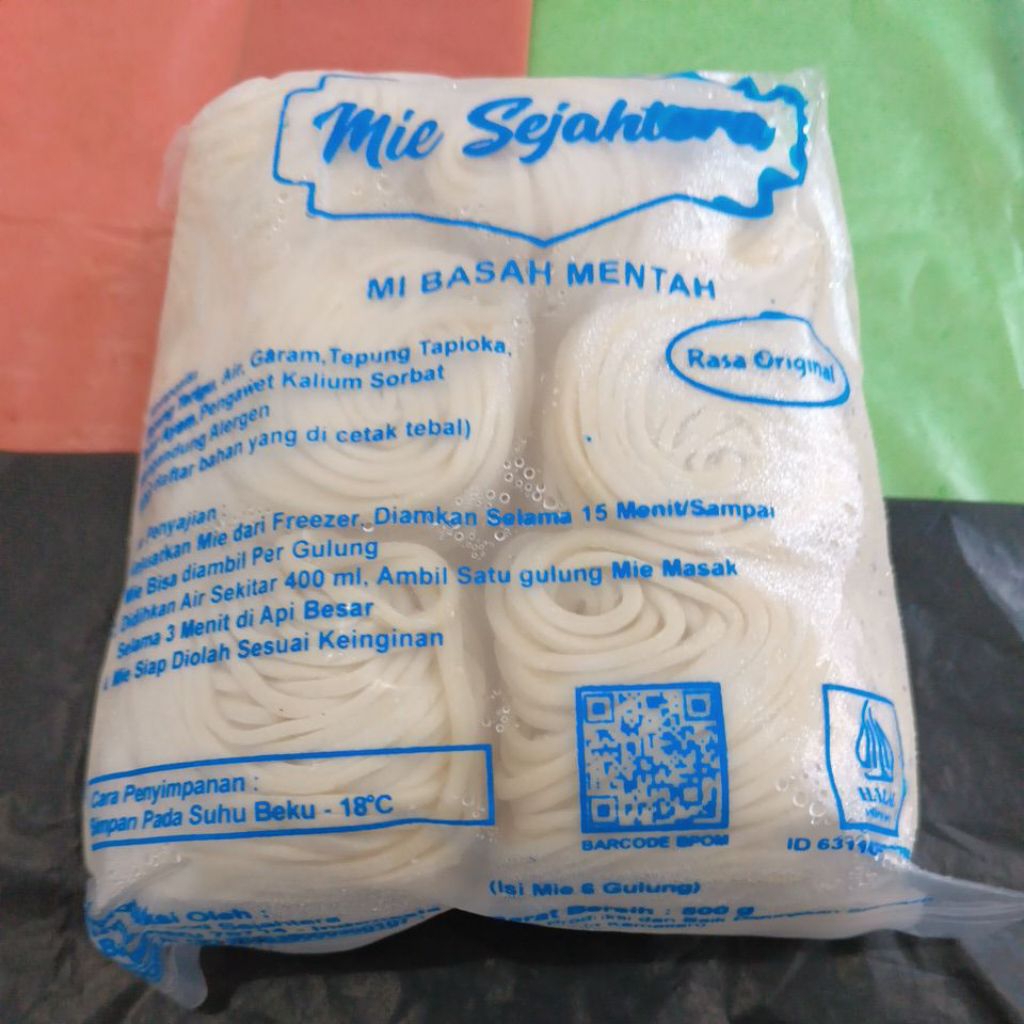 

Mie Basah "Mie Sejahtera WIDODO" , Original Mie Ayam Isi 6 500gram