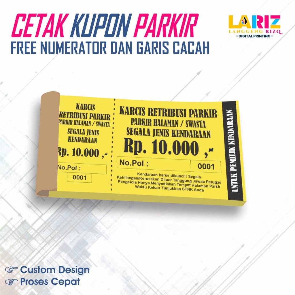 

CETAK KARCIS PARKIR