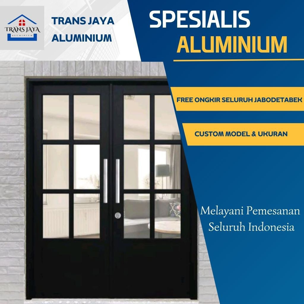 PINTU ALUMINIUM CUSTOM MODEL DAN UKURAN