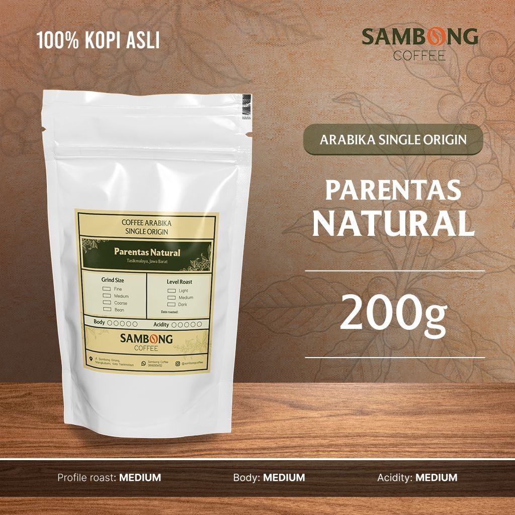 

Kopi Arabika Parentas Natural 200g