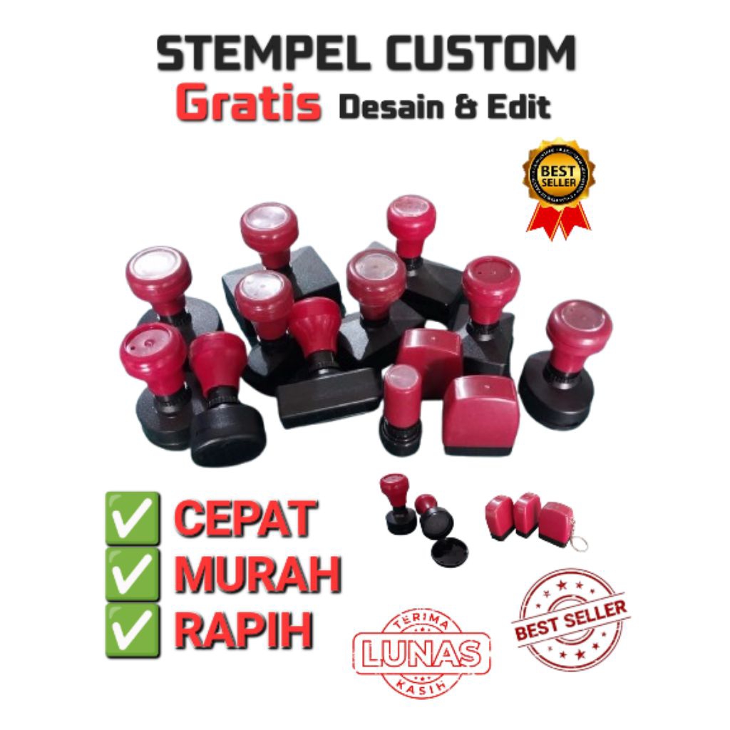 

Stempel Custom, Stempel Otomatis, Stempel Flash, Stempel Logo