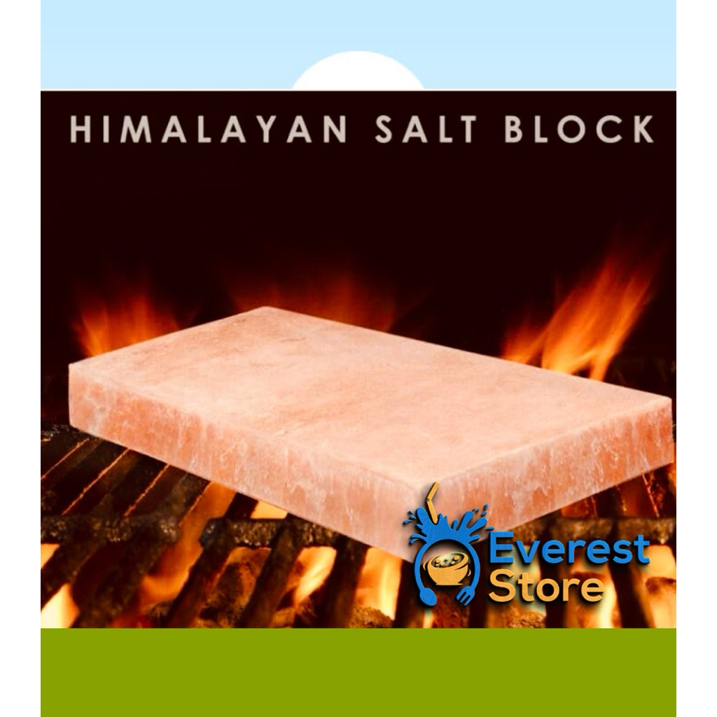Himalayan Salt block Grilling BBQ Serving platter Atas rock salt/Garam Himalayan. Besar 7.7kg