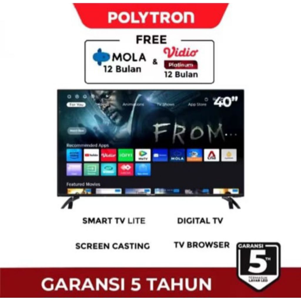 POLYTRON PLD-40CV8969 Smart TV LED 40" inchi