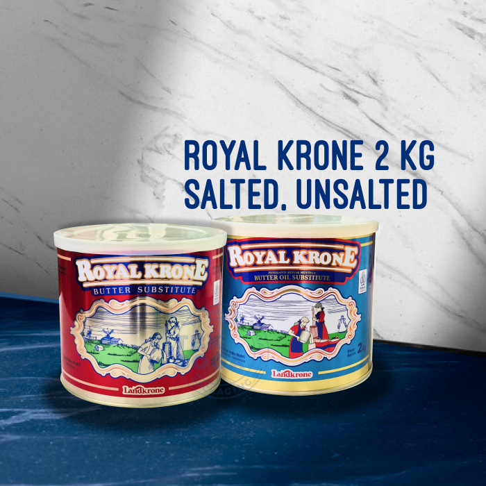 

Royal Krone BOS 2 Kg ( Salted, Unsalted ) Butter Oil Substitute Margarin Pengganti Minyak Mentega