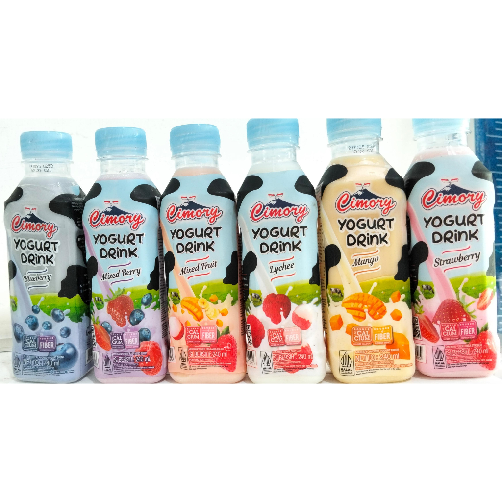 

Cimory Yogurt Drink Blubery, Lychee, Mangga, Mix Fruit, Mixed Berry, Stroberi 240 ML