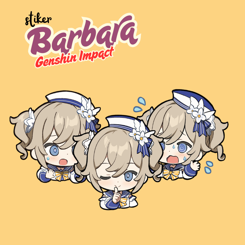 

Stiker Barbara Genshin Impact | Sticker Barbara Genshin Impact Vinyl Glossy Anti Air
