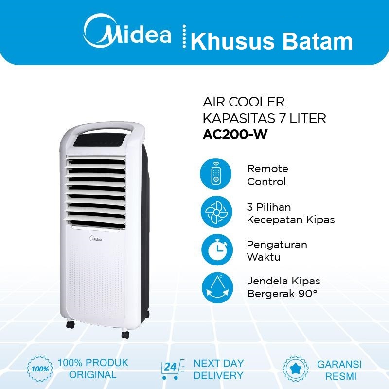 Midea Air Cooler Kapasitas 7 Liter AC200-W Khusus Batam