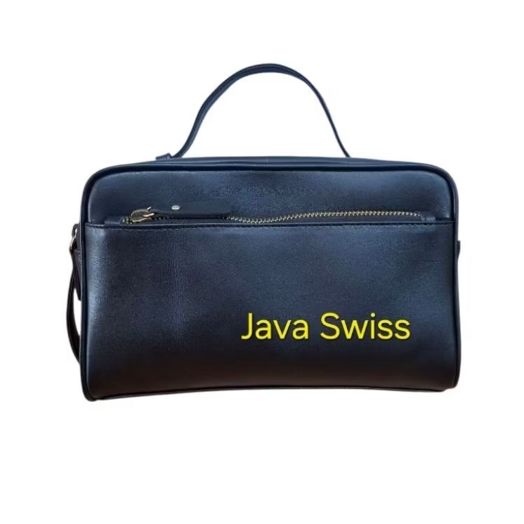 Clutch Kulit Sapi Asli Hitam  -  Tas Tangan Pria Elegan Handmade