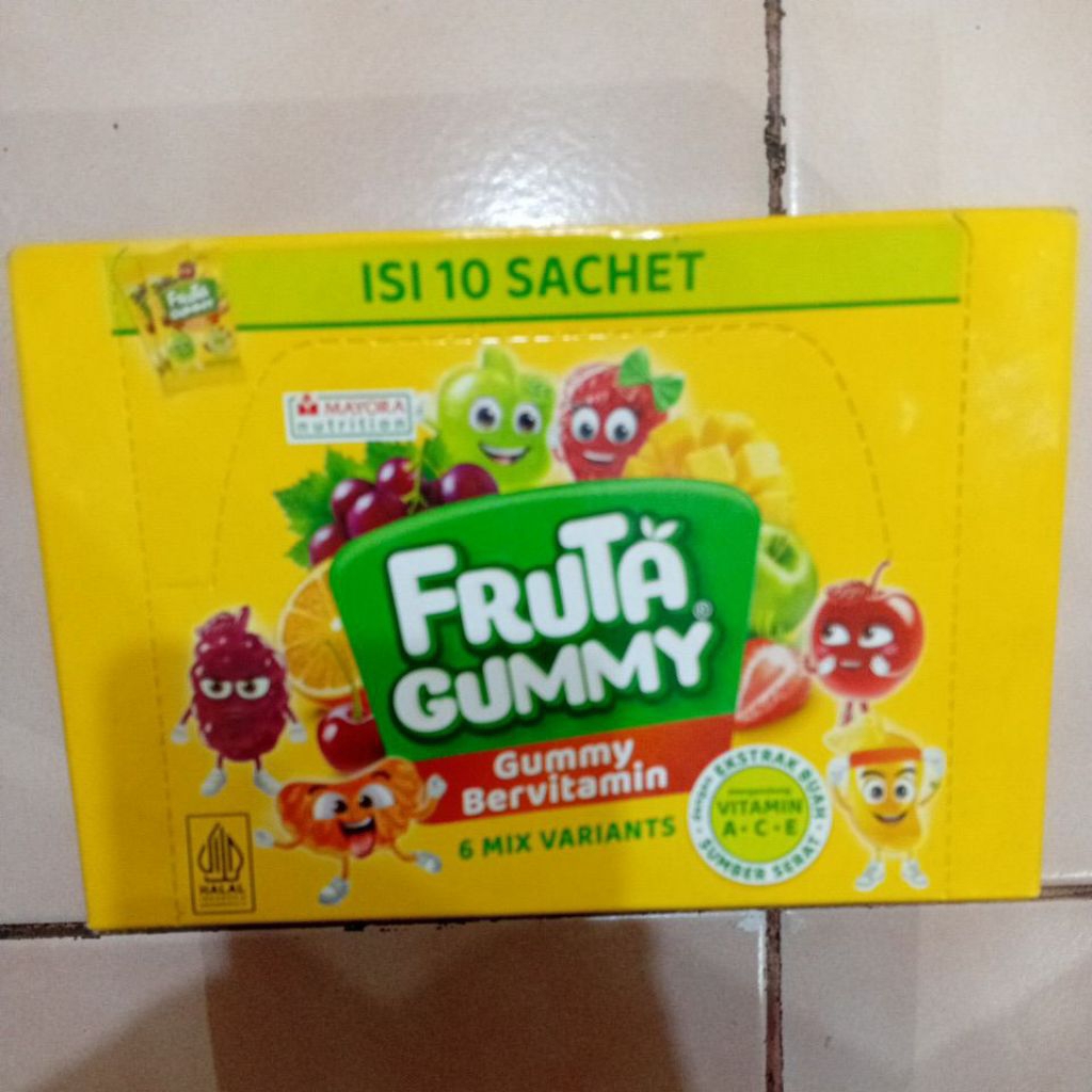 

Fruta Gummt 1 Box isi 10 Sachet@25gr