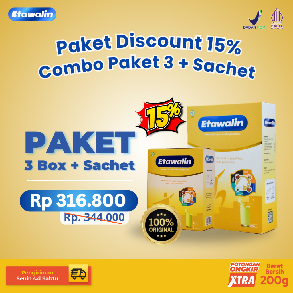 

Etawalin Paket Discount 15% Combo 3 + Sachet Original