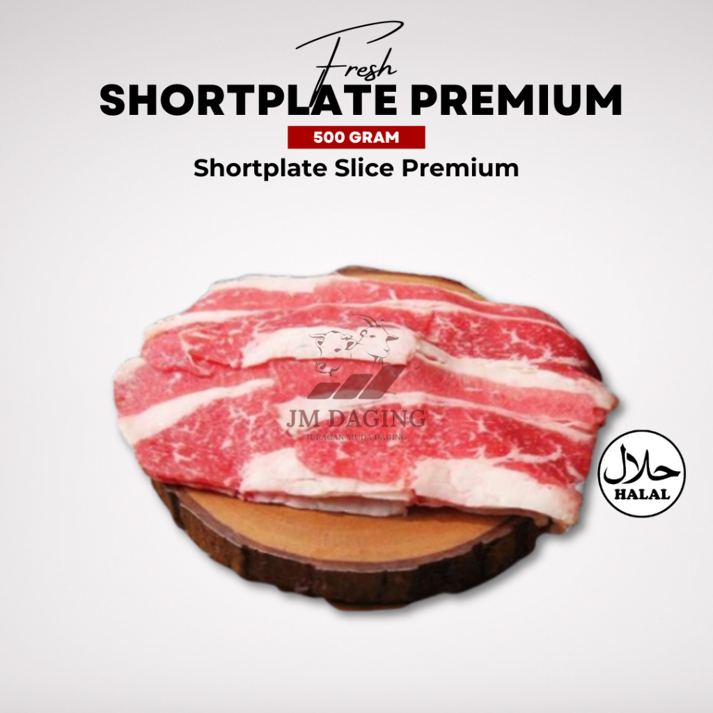 

Slice Beef Shortplate AUS Kualitas Premium / Daging Sapi Slice Fresh Halal 500gr Tangerang