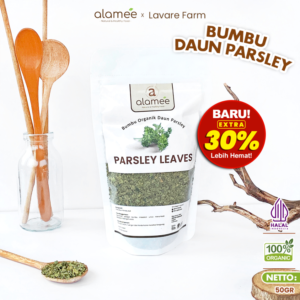 

Daun Parsley Dried Persley Flakes Peterseli Leaves Rempah Rimpang Murni Asli Tanpa Campuran Bumbu Organik 50gram