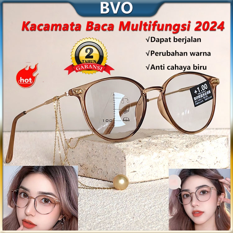 [100% asli] Kacamata baca progresif kacamata baca berjalan, kacamata baca berubah warna, kacamata ba