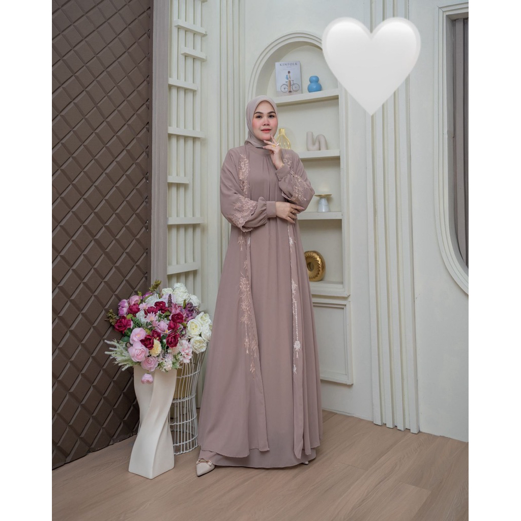 arabian alena // inner outer abaya alena / kamala vol 2 outer inner gamis set bordir