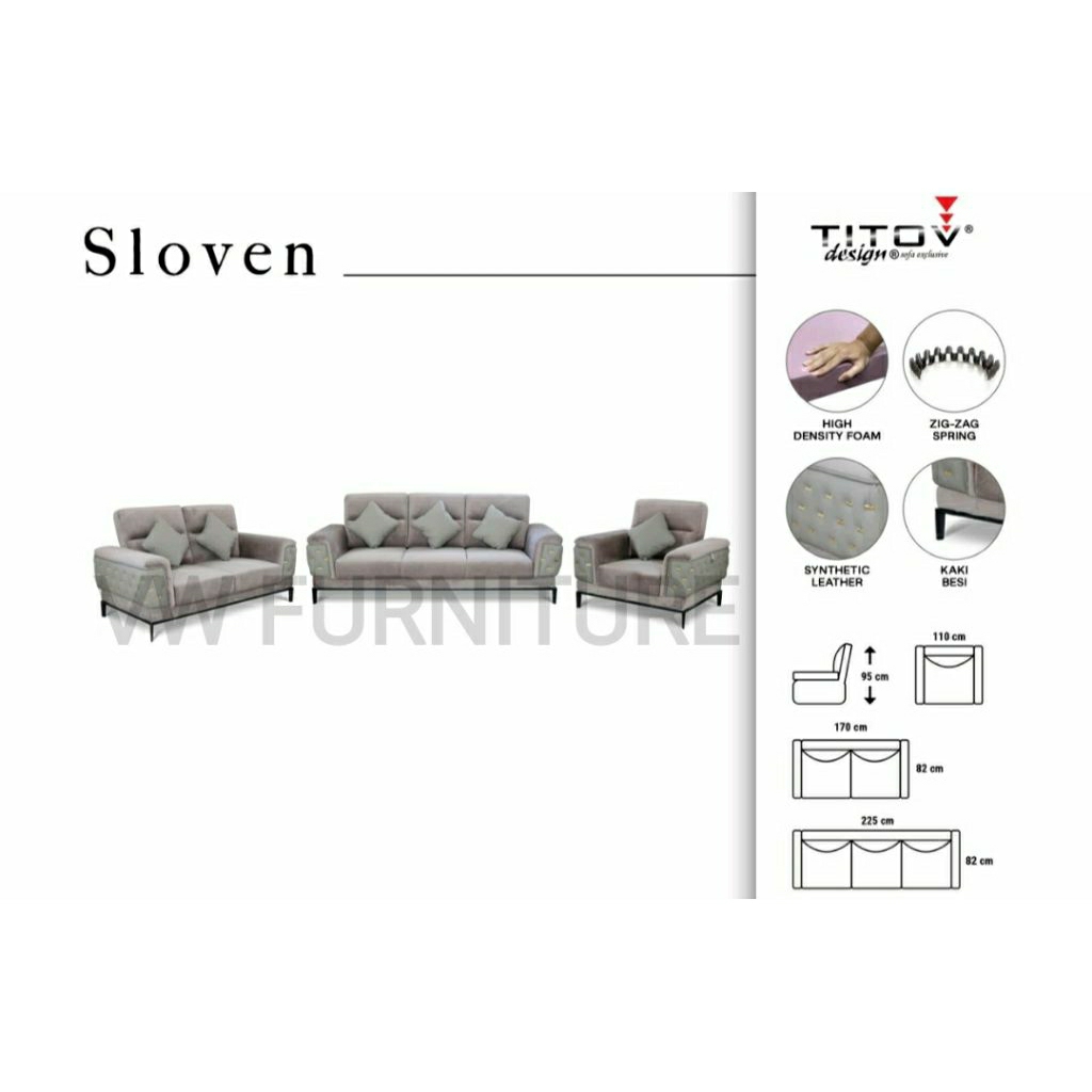 TITOV Sofa 321 Seater Sloven - Sofa Medan