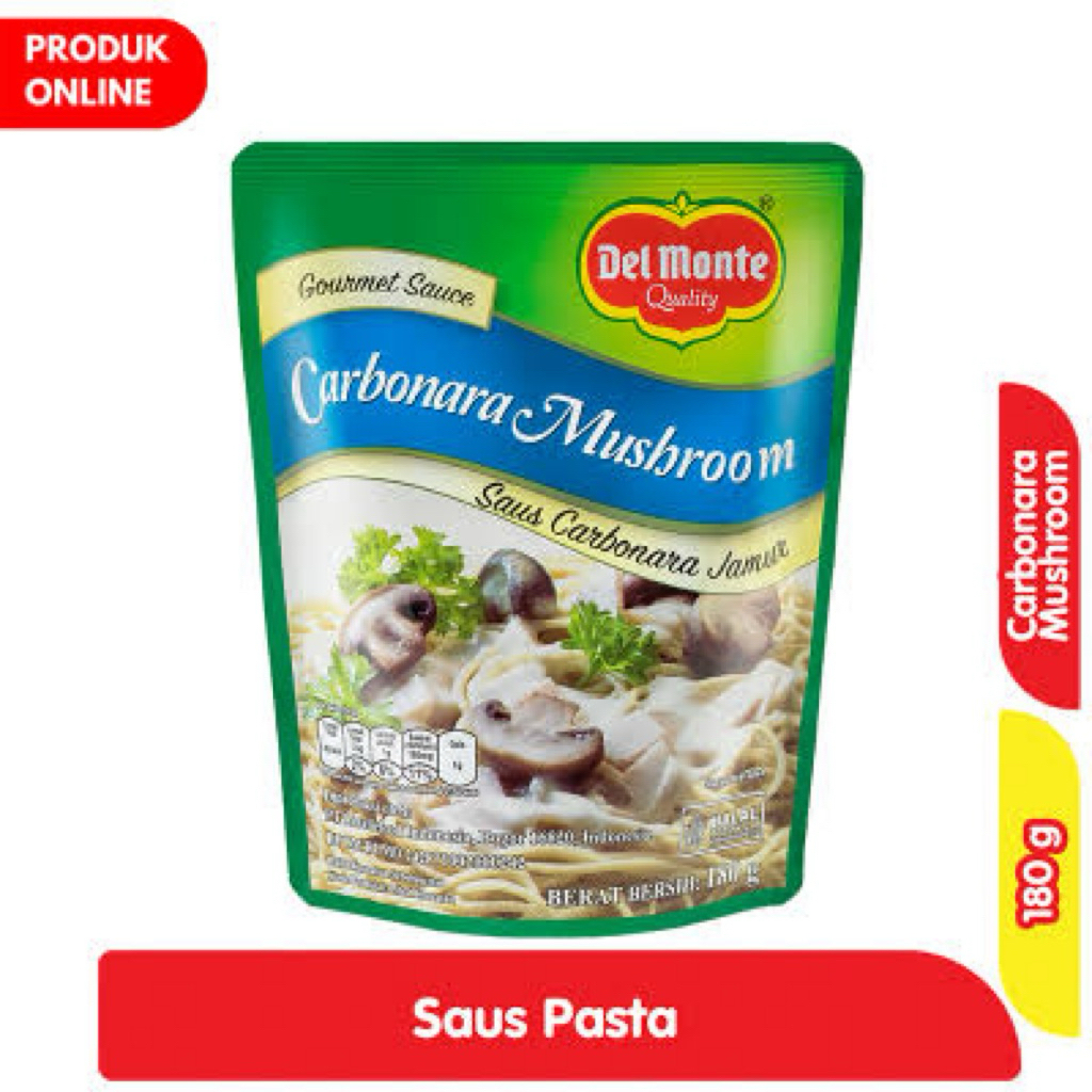 

Del Monte Carbonara Mushroom / Saus Carbonara Mushroom Del Monte 180 Gram
