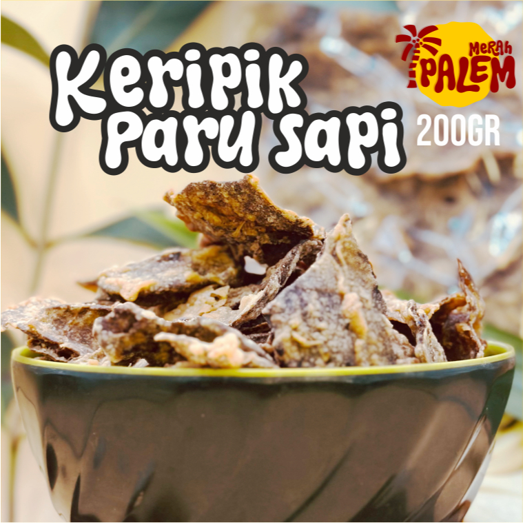 

Keripik Paru Sapi Kecil Palem Merah 200gr - Cemilan Gurih Renyah