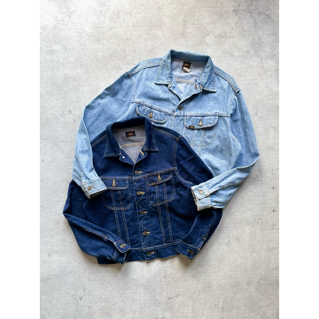 NOTA LINK KECIL JEANS Vintage Trucker Denim Type 2 Jacket Jeans Selvedge Ripped Buckle Back