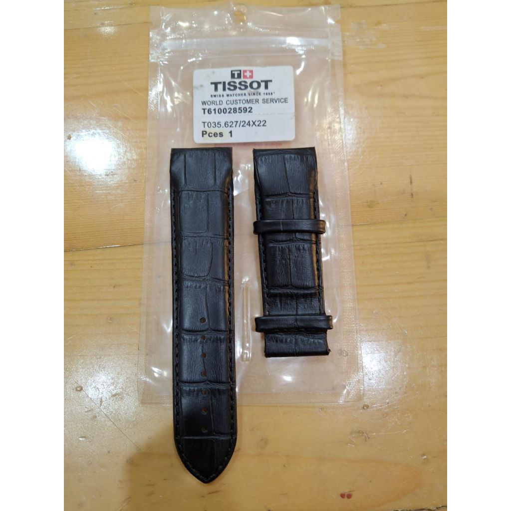 strap kulit jam tangan tissot 22 dan 24 mm original