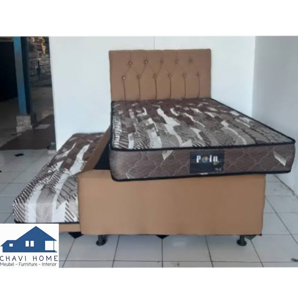 set 2in1 sorong bella poin divan atas terpisah dengan kasur atas ukuran 120