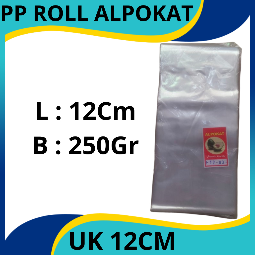 [ distoreku ] TERMURAH 250gr PP ROLL 12CM PLASTIK PP ROL MURAH PANJANG ALPOKAT