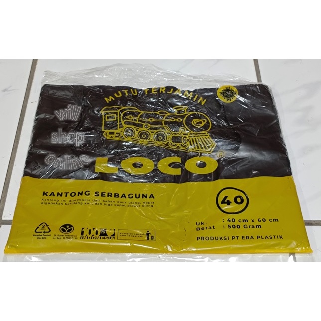KANTONG PLASTIK KRESEK LOCO HITAM TEBAL 40