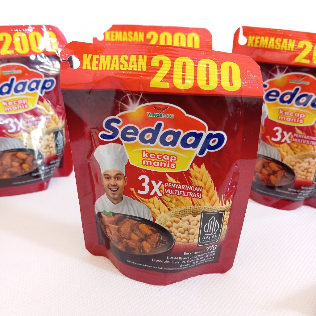 

KECAP SEDAP MERAH ECERAN 2000/kecap sedap merah kemasan eknomis 77g