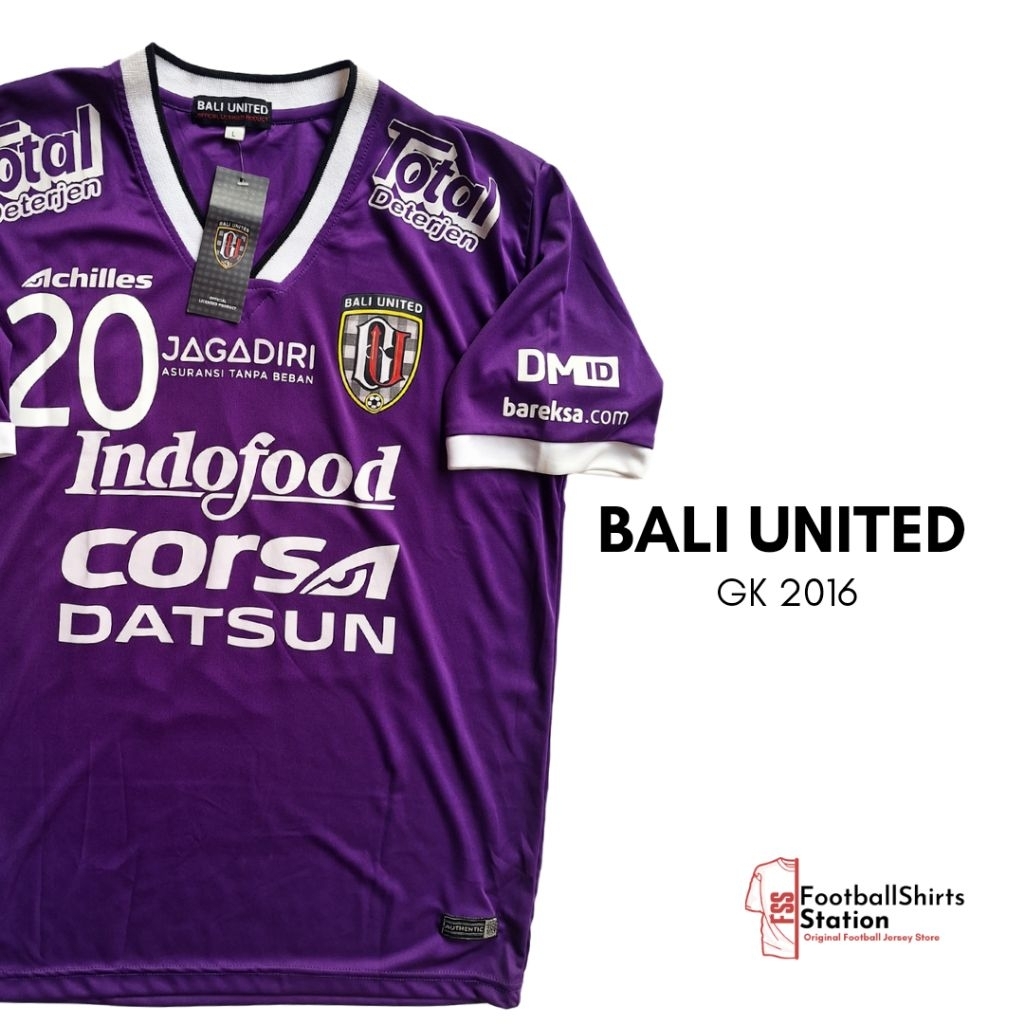 Jersey Bali United GK 2016 Purple Size L Nameset Ngurah Arya Original