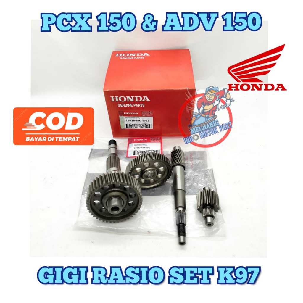 Gear Rasio Set Original Honda K97 Gigi Rasio PCX 150 Lokal ADV 150 Gear Gardan Ori AHM