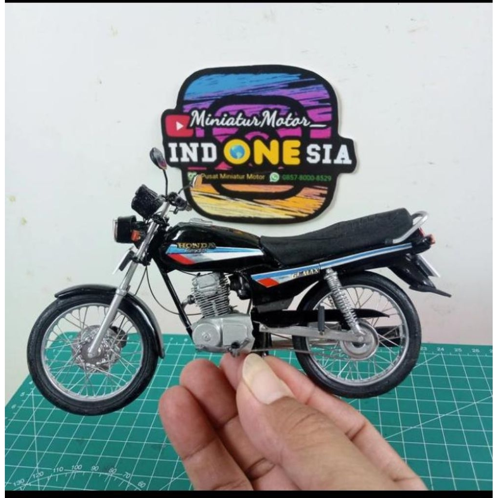 Diecast miniatur motor HONDA GL MAX - GL PRO Skala 1:12 Handmade, Bisa Request