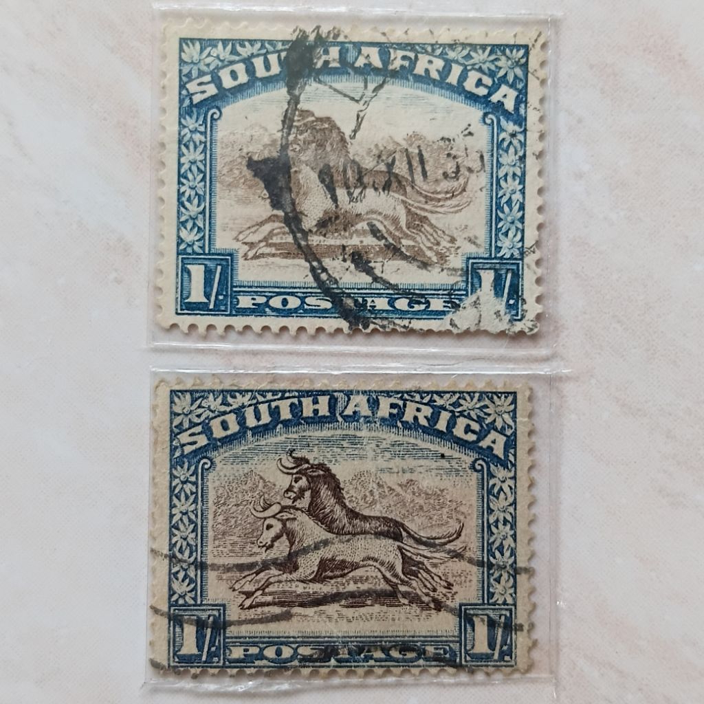 

Prangko Kuno South Africa Wildebeest 2 Pcs 1932 dan 1952 - YN2447