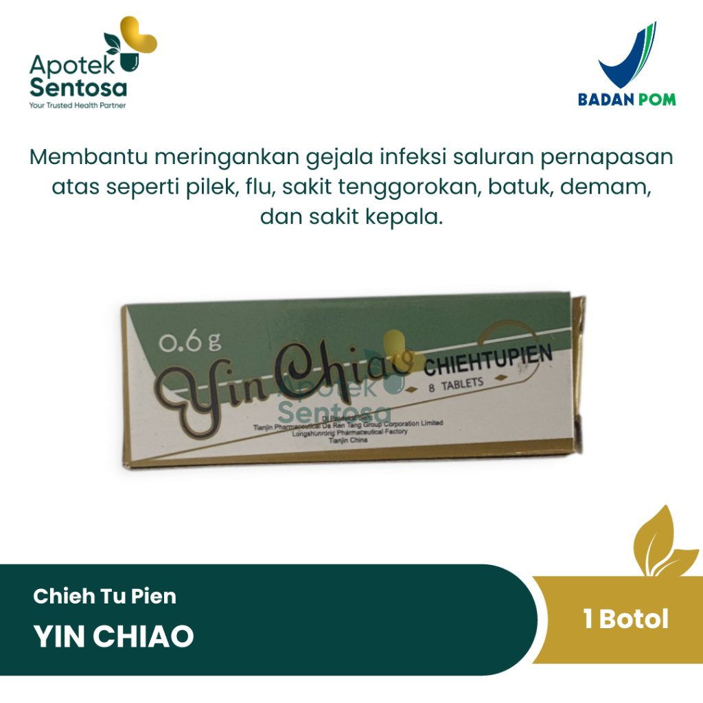 Yin Chiao Chieh Tu Pien - Obat Herbal China Untuk Demam, Batuk, Sakit Tenggorokan, Sakit Kepala