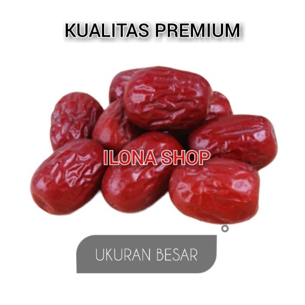 

KURMA MERAH ANGCO 100GR/KURMA CINA ANGCO SUPER 100GR/KURMA CHINA HONG ZHAO UKURAN JUMBO/SEDANG/KECIL