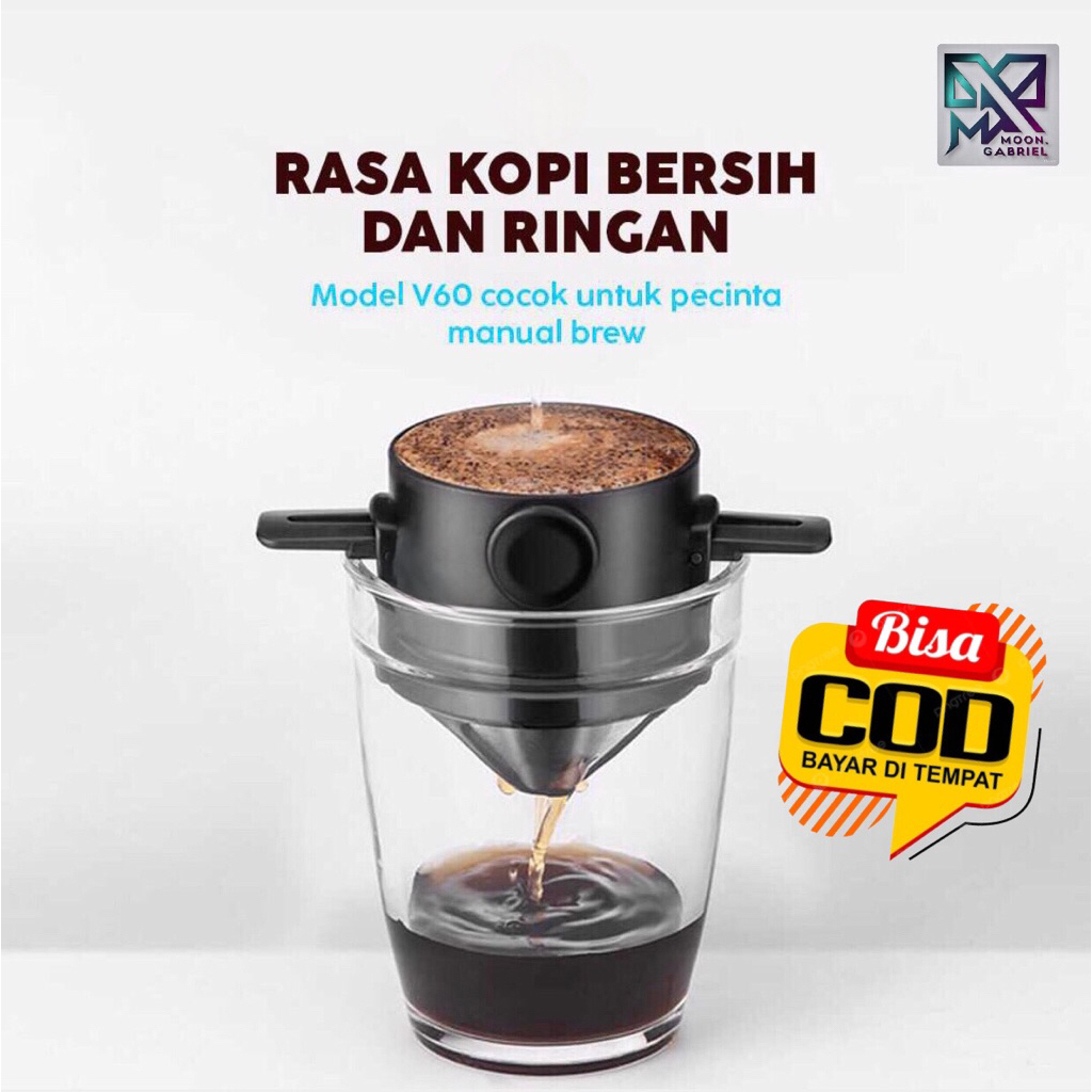 saringan kopi teh portable v60/filter penyaring kopi teh portable/dripper filter saringan kopi lipat