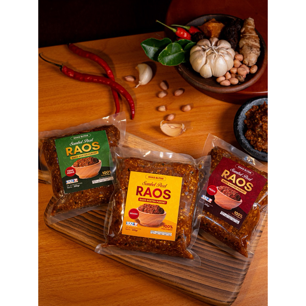 

Sambel Pecel 250gr RAOS Khas Blitar Pedas Gurih & Tahan Lama