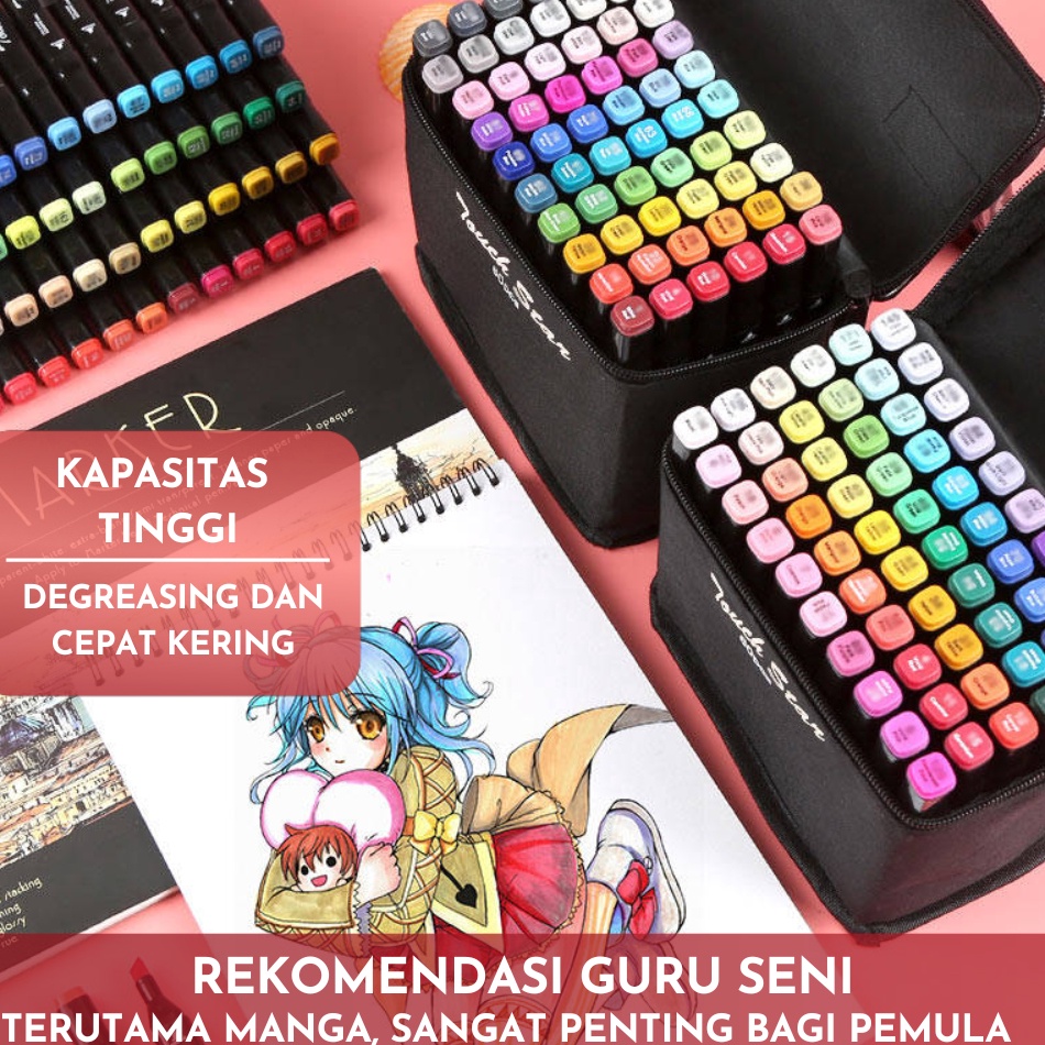 

KODE L25R TouchFive 168128648 Warna Sketsa Spidol Umum General Marker Set Animation Markers