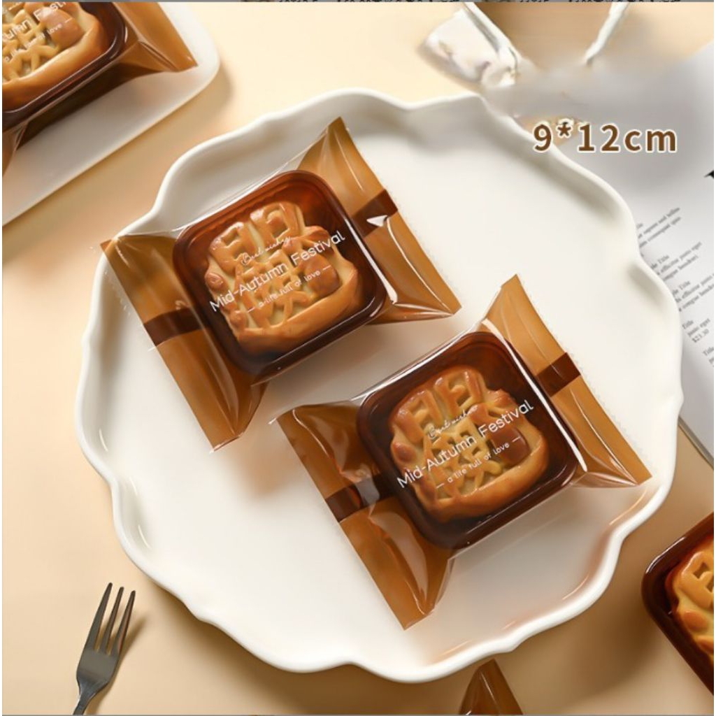 

100 pcs plastik mooncake 50gr 9x12cm plastik kue bulan cookies nastar kue