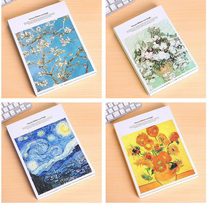 

KODE O48T ReadyA4A5 256pages Van Gogh Vintage Blank Sketchbook Thick White Paper
