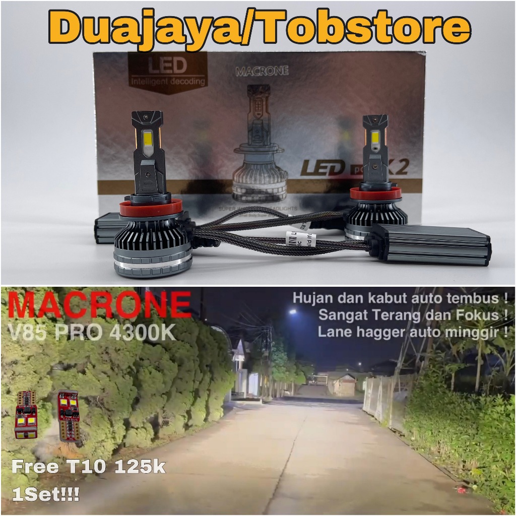 LAMPU LED FOGLAMP INNOVA 2012 - 2016 MACRONE V85 PRO WARMWHITE 4300K HIGH QUALITY GRADE A+ PNP