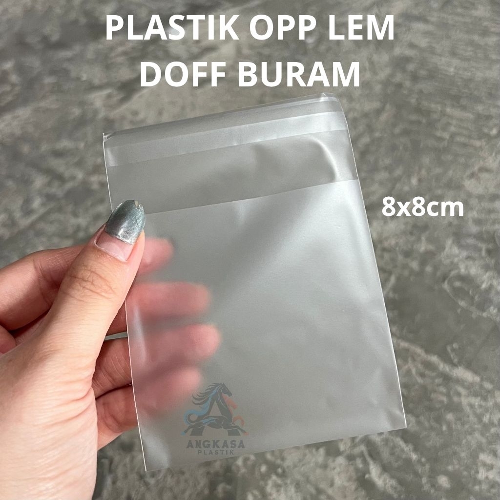 plastik OPP lem Doff 5.5x5.5 7x7 8x8 10x10 12x12 14x14 / plastik OPP kue / plastik doff kue / plasti