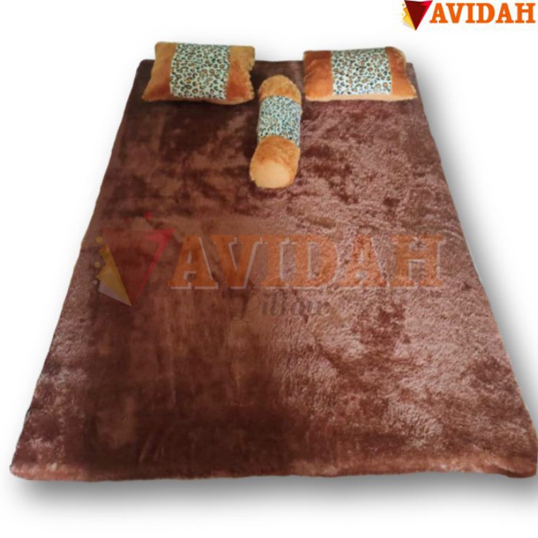 KODE A7S Kasur Lipat Lantai Bulu Rasfur Karakter 2 Bantal 1 Guling 12x17 Avidah