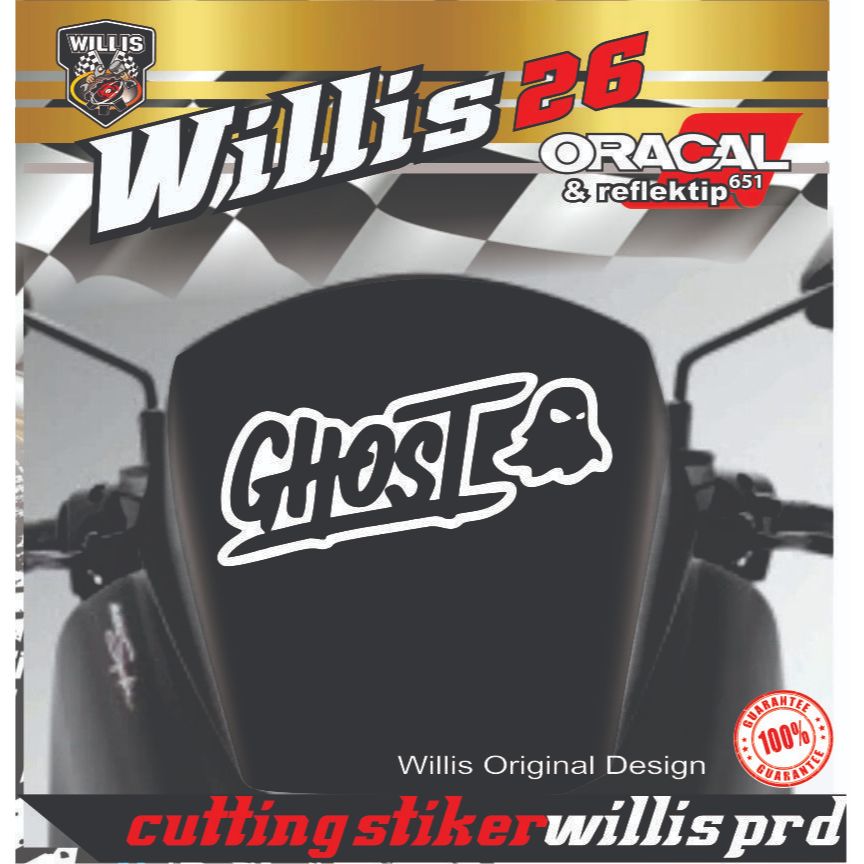 stiker cutting ghost stiker murah viral keren stiker windshield motor nmx pcx adv dll