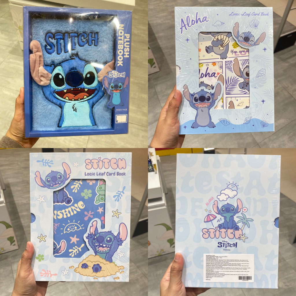 

PLUSH NOTEBOOK A5 STITCH / LOOSE LEAF CARD BOOK STITCH / SERBA DISNEY