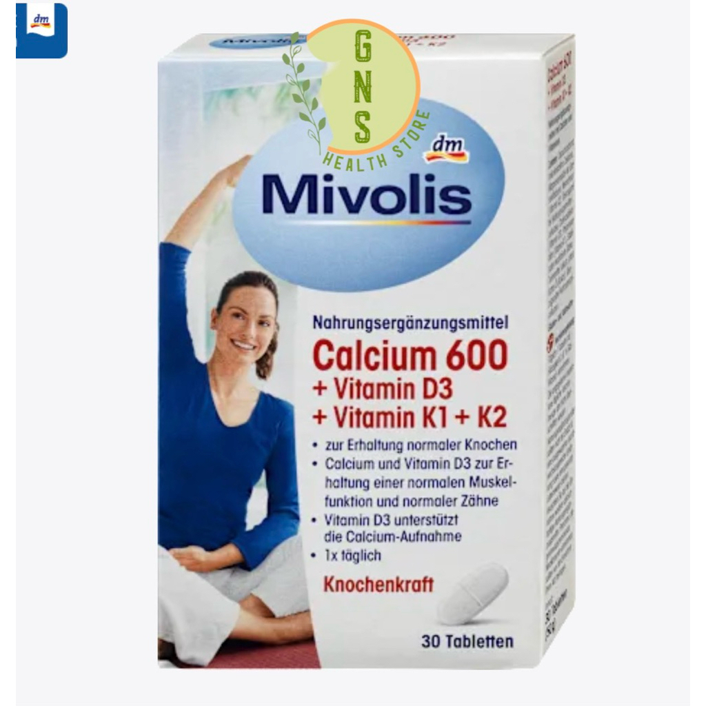 Mivolis Calcium 600 Vitamin D3 Vitamin K1 K2 DM Mivolis Made in Germany