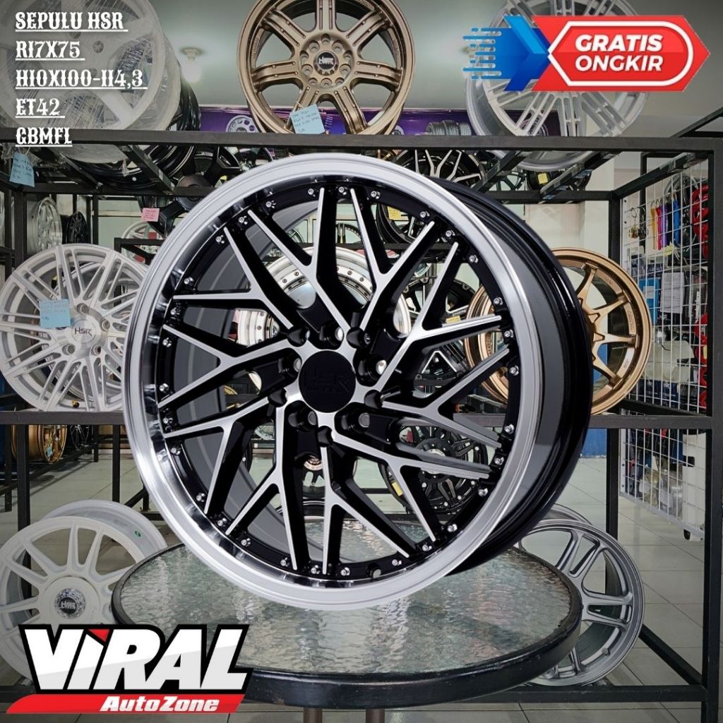 Velg Mobil INNOVA,XPANDER,TERIOS,RUSH,XL7 Ring 17 baut 10 - HSR SEPULU R17 Lebar 7,5
